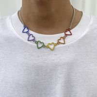 Mode Herzform Legierung Überzug Halskette main image 6