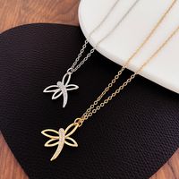 Fashion Dragonfly Copper Necklace Inlay Zircon Copper Necklaces main image 2