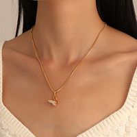Simple Style Butterfly Copper Necklace Inlay Zircon Copper Necklaces main image 5