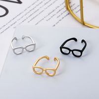 Einfacher Stil Brille Kupfer Offener Ring In Masse main image 2