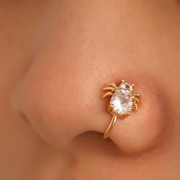 Fashion Star Water Droplets Bow Knot Copper Plating Zircon Nose Studs main image 4