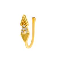 Fashion Star Water Droplets Bow Knot Copper Plating Zircon Nose Studs sku image 1