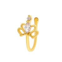 Fashion Star Water Droplets Bow Knot Copper Plating Zircon Nose Studs sku image 15