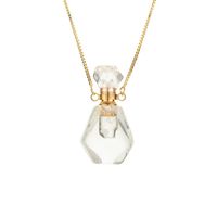 Elegant Sweet Perfume Bottle Stone Copper Pendant Necklace main image 4