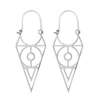 Exaggerated Triangle Plating Hollow Out Titanium Steel Earrings sku image 2