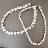 Elegant Star Beaded Imitation Pearl Necklace main image 3