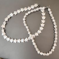 Elegant Stern Perlen Imitationsperle Halskette main image 3