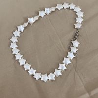 Elegant Stern Perlen Imitationsperle Halskette sku image 1