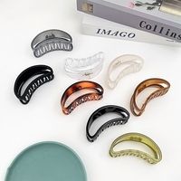 Vintage Style Geometric Plastic Resin Hollow Out Hair Claws main image 1