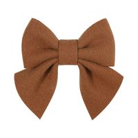 Fashion Solid Color Bow Knot Cloth Hair Clip sku image 3