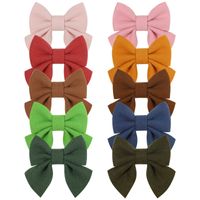 Fashion Solid Color Bow Knot Cloth Hair Clip main image 5