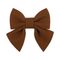 Fashion Solid Color Bow Knot Cloth Hair Clip sku image 4