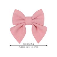 Fashion Solid Color Bow Knot Cloth Hair Clip main image 3