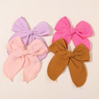 Fashion Solid Color Bow Knot Polyester Hair Clip main image 2