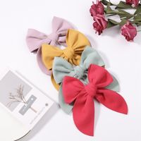 Sweet Solid Color Polyester Bow Knot Hair Clip main image 1