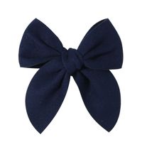 Sweet Solid Color Polyester Bow Knot Hair Clip sku image 1
