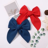 Sweet Solid Color Polyester Bow Knot Hair Clip main image 3