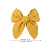 Sweet Solid Color Polyester Bow Knot Hair Clip main image 2
