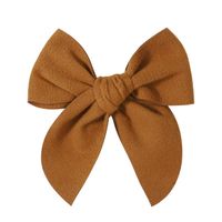 Sweet Solid Color Polyester Bow Knot Hair Clip sku image 3