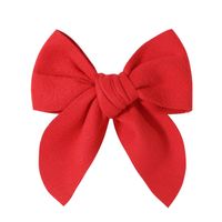 Sweet Solid Color Polyester Bow Knot Hair Clip sku image 6