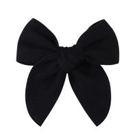 Sweet Solid Color Polyester Bow Knot Hair Clip sku image 4