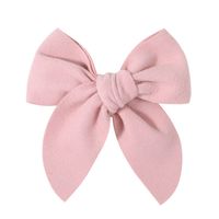 Sweet Solid Color Polyester Bow Knot Hair Clip sku image 9