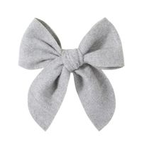 Sweet Solid Color Polyester Bow Knot Hair Clip sku image 13