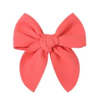 Sweet Solid Color Polyester Bow Knot Hair Clip sku image 8