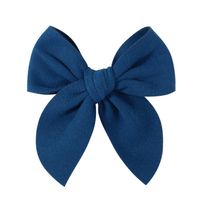 Sweet Solid Color Polyester Bow Knot Hair Clip sku image 16