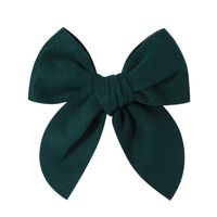 Sweet Solid Color Polyester Bow Knot Hair Clip sku image 17