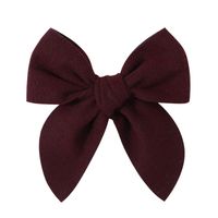 Sweet Solid Color Polyester Bow Knot Hair Clip sku image 15