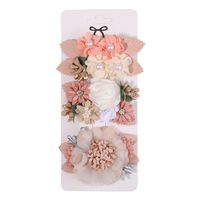 Sweet Flower Cloth Inlay Pearl Hair Clip 3 Pieces sku image 19