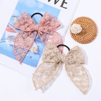 Sweet Bow Knot Cloth Flowers Hair Tie main image 1