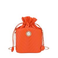 Fashion Stripe Pearl Quilted Cylindrical String Shoulder Bag sku image 1