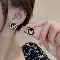 Sweet Butterfly Alloy Butterfly Alloy Ear Studs 1 Pair main image 4