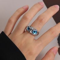 Vintage Style Owl Alloy Plating Open Ring 1 Piece main image 7