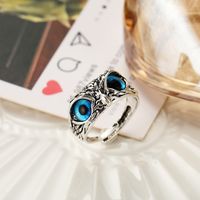 Vintage Style Owl Alloy Plating Open Ring 1 Piece main image 4
