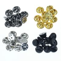 10 Pieces Metal Round Butterfly Pin Back main image 1