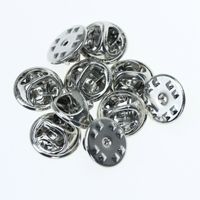 10 Pieces Metal Round Butterfly Pin Back main image 2
