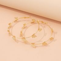 Fashion Butterfly Alloy Plating Hoop Earrings main image 6