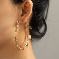 Fashion Butterfly Alloy Plating Hoop Earrings main image 4