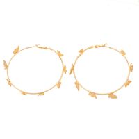 Fashion Butterfly Alloy Plating Hoop Earrings main image 2