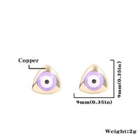 Fashion Devil's Eye Copper Ear Studs Plating Copper Earrings main image 4