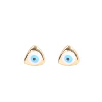 Fashion Devil's Eye Copper Ear Studs Plating Copper Earrings sku image 2