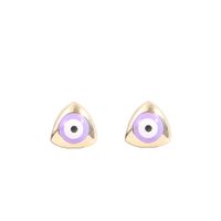 Fashion Devil's Eye Copper Ear Studs Plating Copper Earrings sku image 1