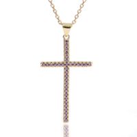 Fashion Cross Copper Pendant Necklace In Bulk sku image 2