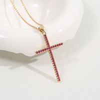 Fashion Cross Copper Pendant Necklace In Bulk main image 5