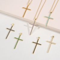 Fashion Cross Copper Pendant Necklace In Bulk main image 4
