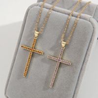 Fashion Cross Copper Pendant Necklace In Bulk main image 2