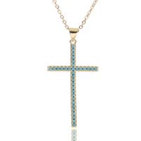Fashion Cross Copper Pendant Necklace In Bulk sku image 4